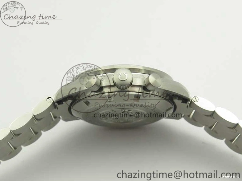 1225 ComfortFit Speedmaster SS “Speedy Tuesday” OMF Best Edition Black Dial on SS Bracelet Manual Winding Chrono Movement 7994